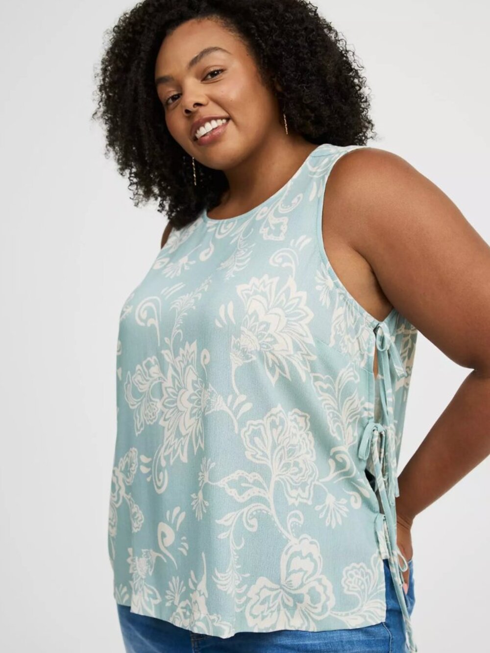 Crinkle Gauze Side-Tie Top Size 4